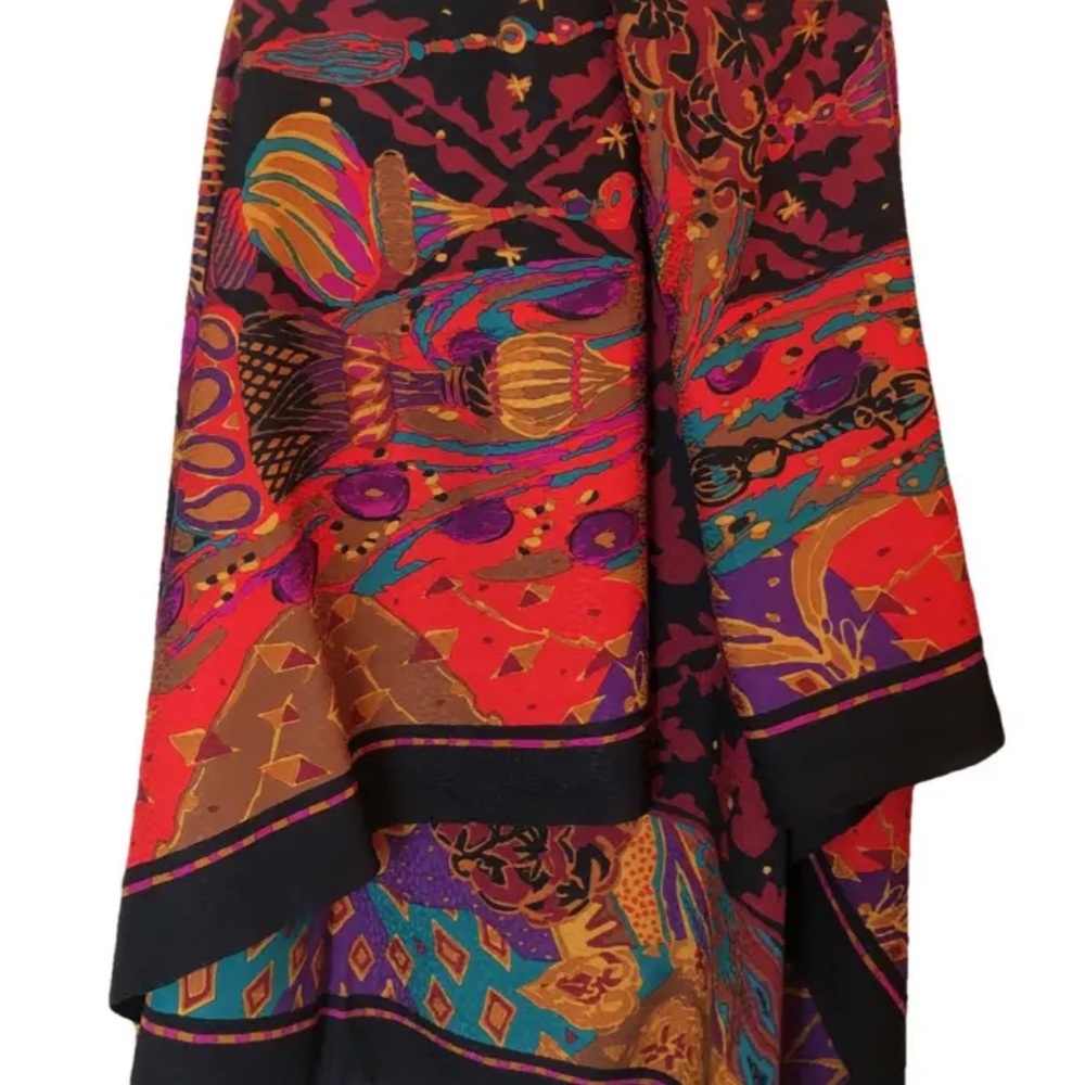Vibrant Multicolor Lantern Print Scarf